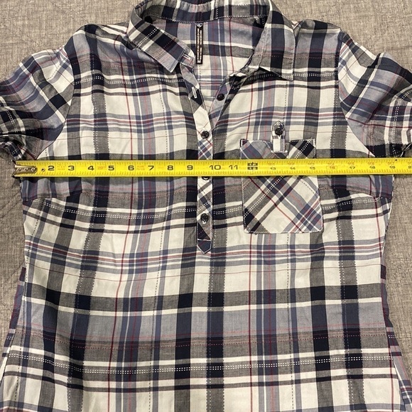 Kuhl Tencel Blue Gray Plaid Pullover Tunic EUC - Picture 14 of 16